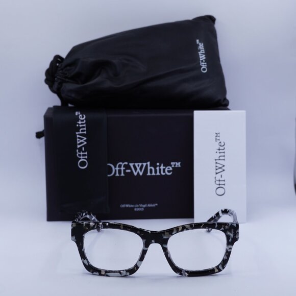 Off-White OERJ078 STYLE 78 1200 Square Eyeglasses 52mm – Black Havana - Picture 2 of 10